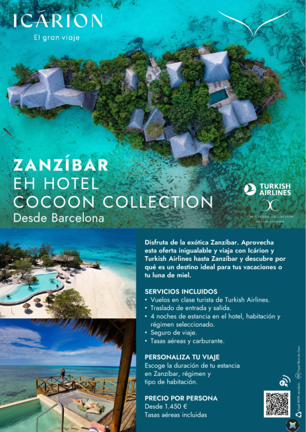 Zanzíbar en hotel Cocoon Collection con Turkish Airlines
