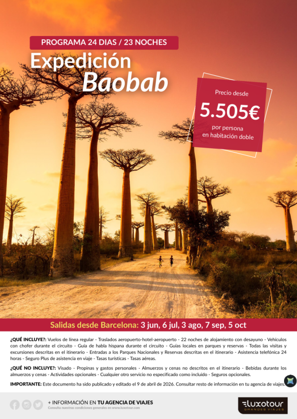 Expedición Baobab desde Barcelona
