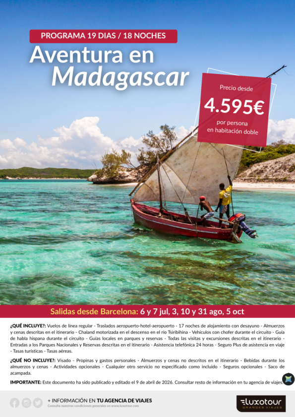 Aventura en Madagascar desde Barcelona