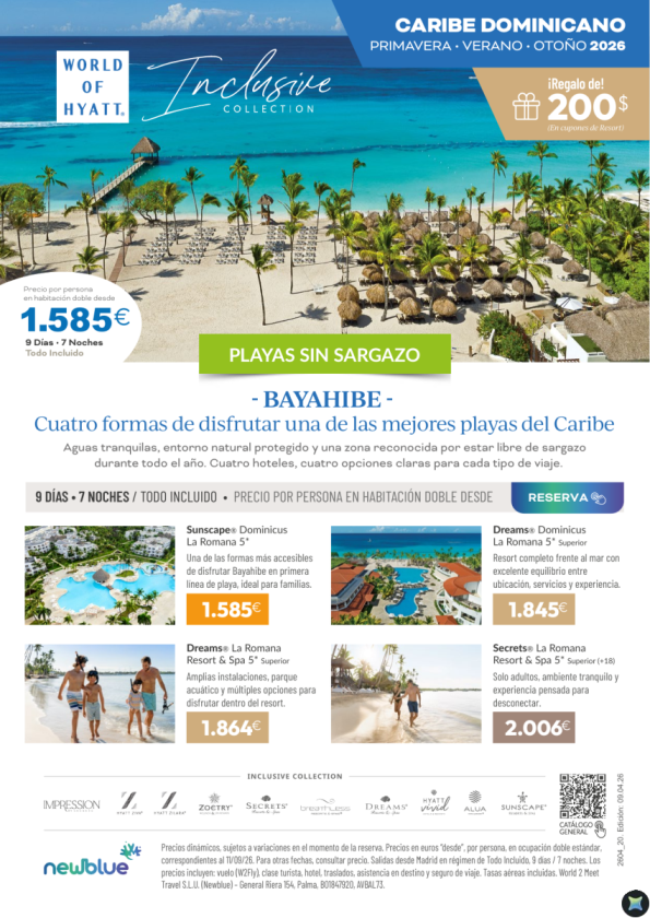 Septiembre en Bayahibe: 4 opciones Sin Sargazo desde 1.585 &euro; 9D/7N Todo Incluido