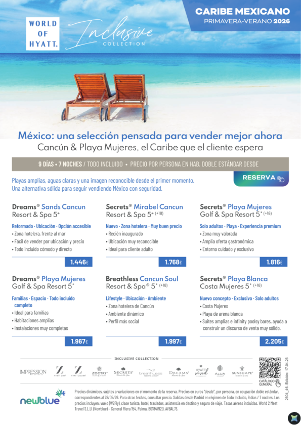 Cancún & Playa Mujeres: el Caribe de postal que el cliente espera. Desde 1.446 &euro; 
