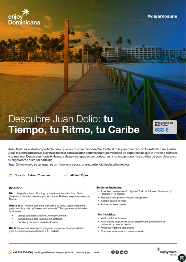Descubre Juan Dolio: tu Tiempo, tu Ritmo, tu Caribe desde 633 &euro; 