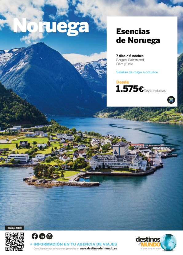 ???Esencias de NORUEGA 7 días / 6  noches ??? origen: mad, bcn, vlc, bio y agp desde 1.575 &euro; ?