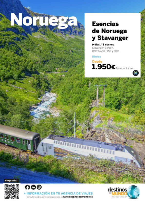 ?? Esencias de Noruega con Stavanger 9 d / 8 n salidas: diarias del 1 abril al 27 octubre desde 1.950 &euro; ??