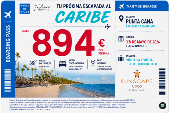 Salida 26/05 a Punta Cana | Sunscape Coco Punta Cana 5* desde 894 &euro; TI 9D/7N