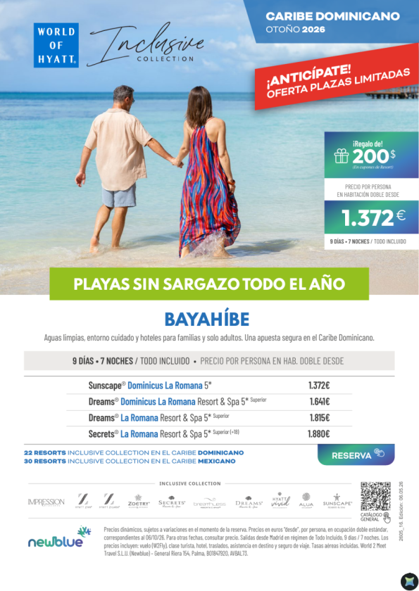 ¡Anticípate! Bayahíbe sin sargazo desde 1.372 &euro; TI ? Otoño 2026