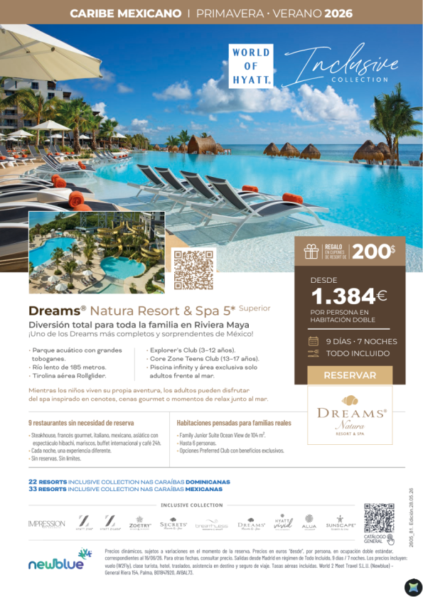 Riviera Maya en familia: Dreams Natura desde 1.384 &euro; + 200$ de regalo