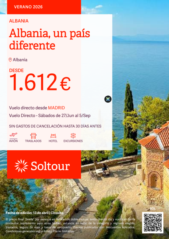 Albania, un país diferente desde 1.612 &euro; , salidas 27 Junio al 5 Septiembre - desde Madrid