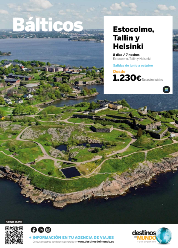 ?Estocolmo, Tallin y Helsinki?8 d / 7 n salidas: diarias del 01 de mayo al 31 de octubre desde 1.230 &euro; ?