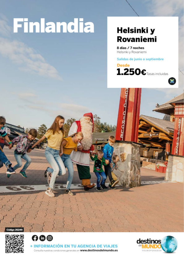 ???Helsinki y Rovaniemi en tren 8 d / 7 n salidas: diarias del 01 de mayo al 30 de septiembre desde 1.250 &euro; 