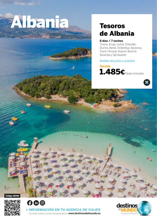 ????Tesoros de Albania  8 días / 7 noches origen: mad, bcn, bio, vlc y agp desde 1.485 &euro; ????