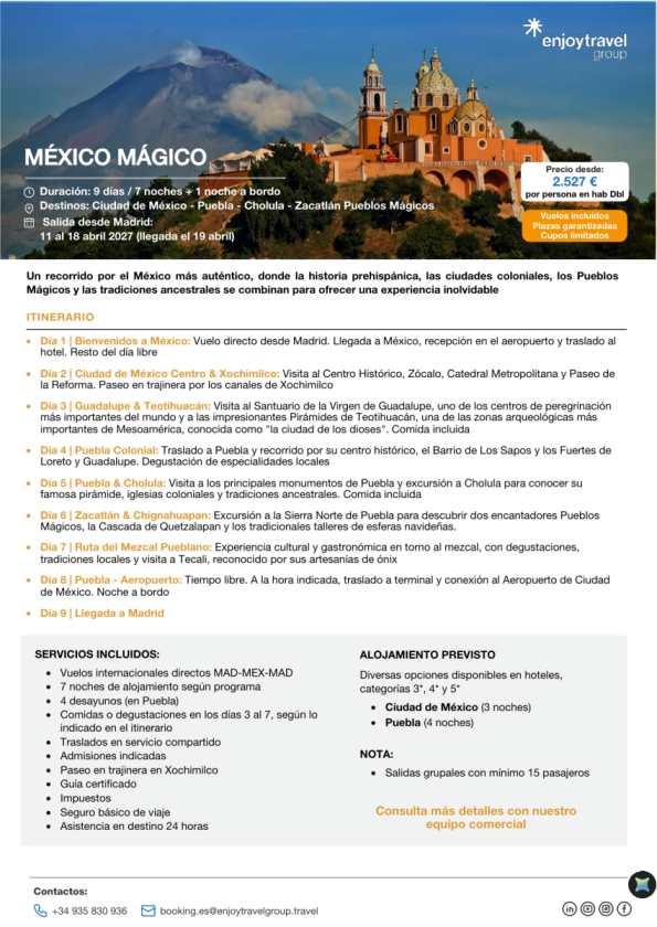 Salida garantizada con vuelos MÉXICO MÁGICO