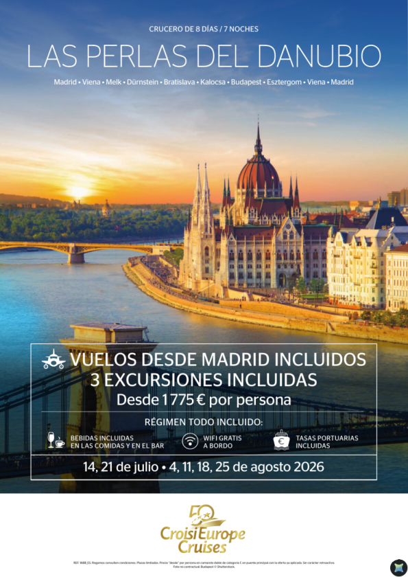 VUELOS de Madrid y 3 Excursiones incluidas - crucero por el Danubio - 8 días - Todo Incluido - julio y agosto