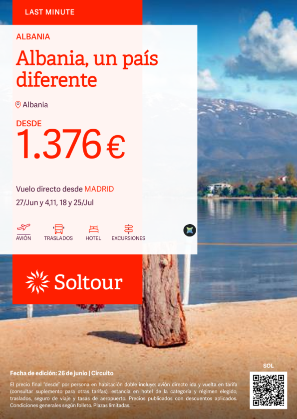 Albania, un país diferente desde 1.376 &euro; , salidas 27 Junio, 4, 11, 18 y 25 Julio desde Madrid