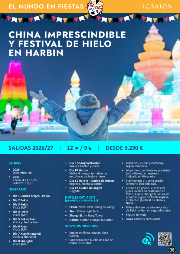 China imprescindible y festival de hielo en Harbin