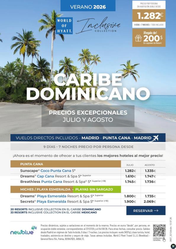 ? Precios excepcionales en Julio y Agosto | Punta Cana y Miches. Desde 1.282 &euro; T.I 9D/7N - Vuelos incluidos