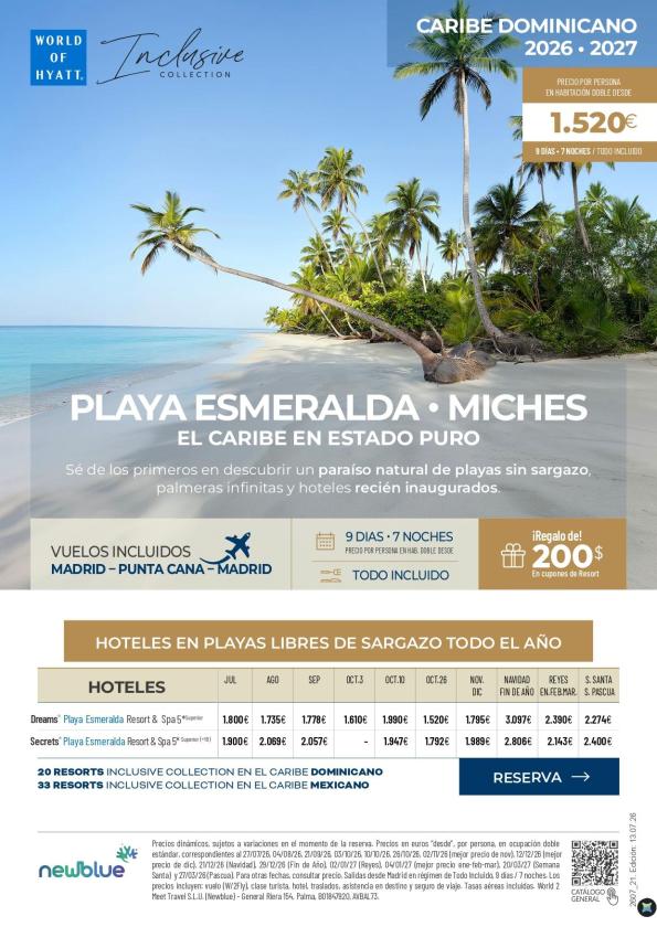 Miches · Playa Esmeralda | Verano, Navidad, Reyes y Semana Santa desde 1.520 &euro; 