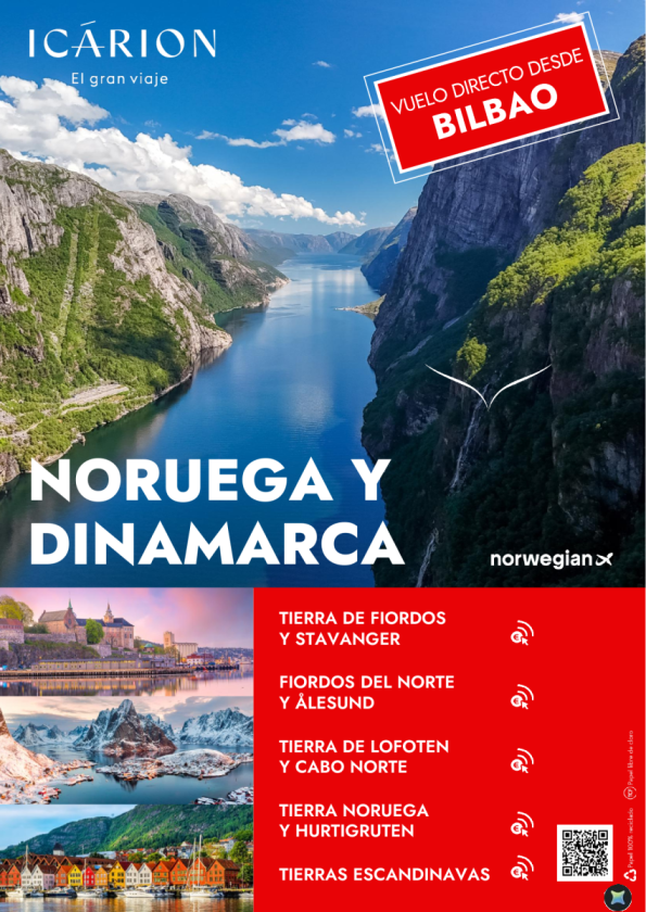 Noruega y Dinamarca. Vuelo directo desde Bilbao con Norwegian