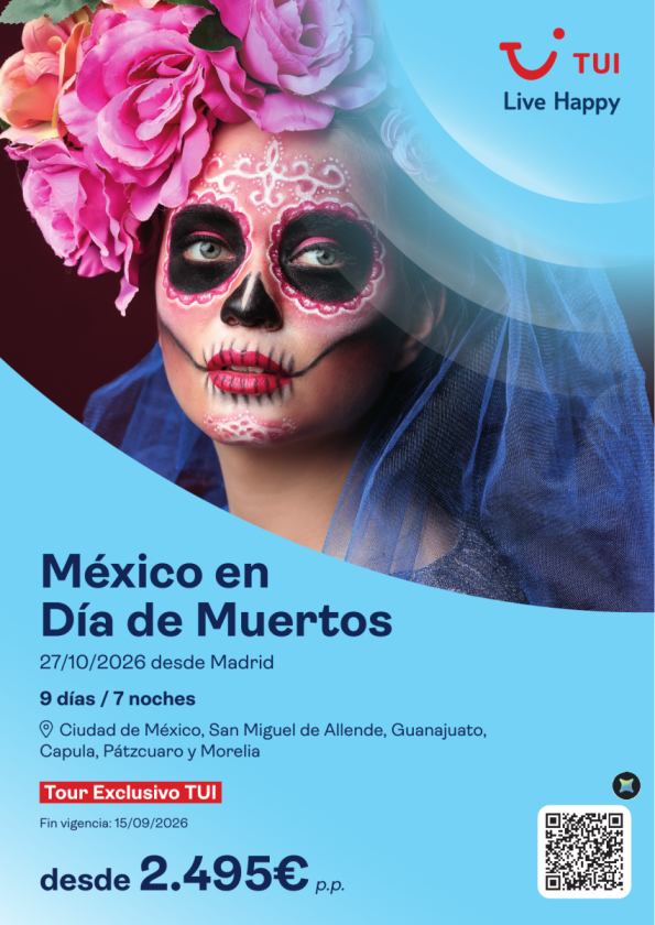 México en Día de Muertos. 9 días / 7 noches.Tour Exclusivo. 27/10 desde MAD desde 2.495 &euro; 