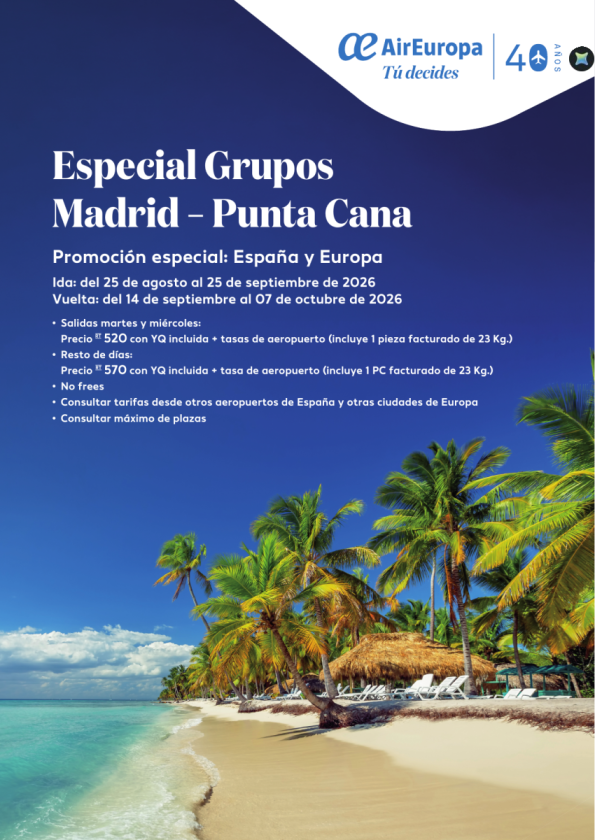 Especial Grupos Madrid-Punta Cana