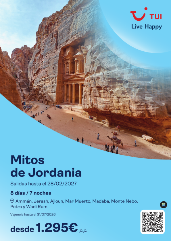 Mitos de Jordania. 8 días / 7 noches. Salidas hasta el 28 FEB desde 1.295 &euro; 