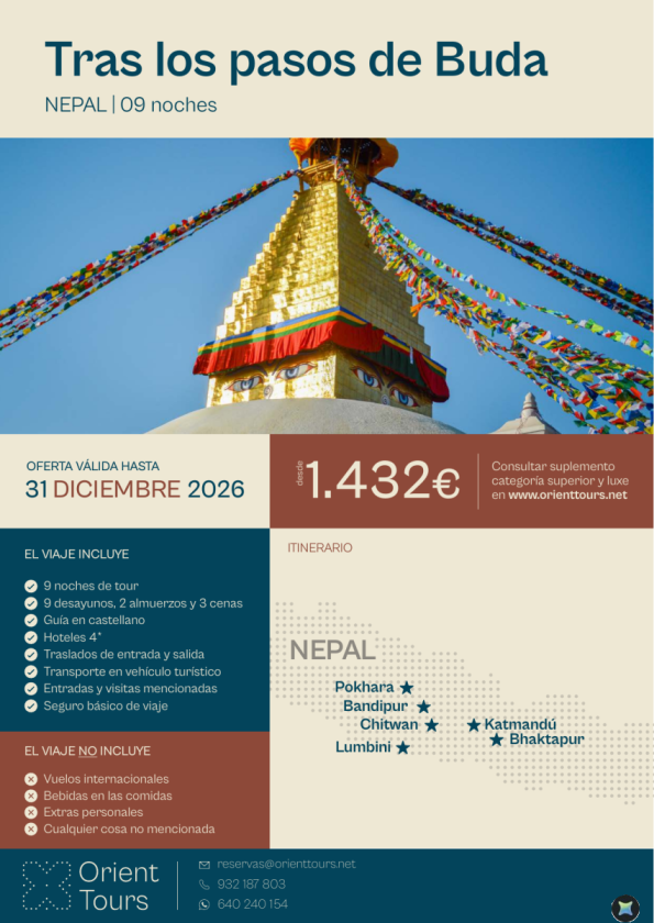 NEPAL - Tras los pasos de Buda 09 noches desde 1.432 &euro; 
