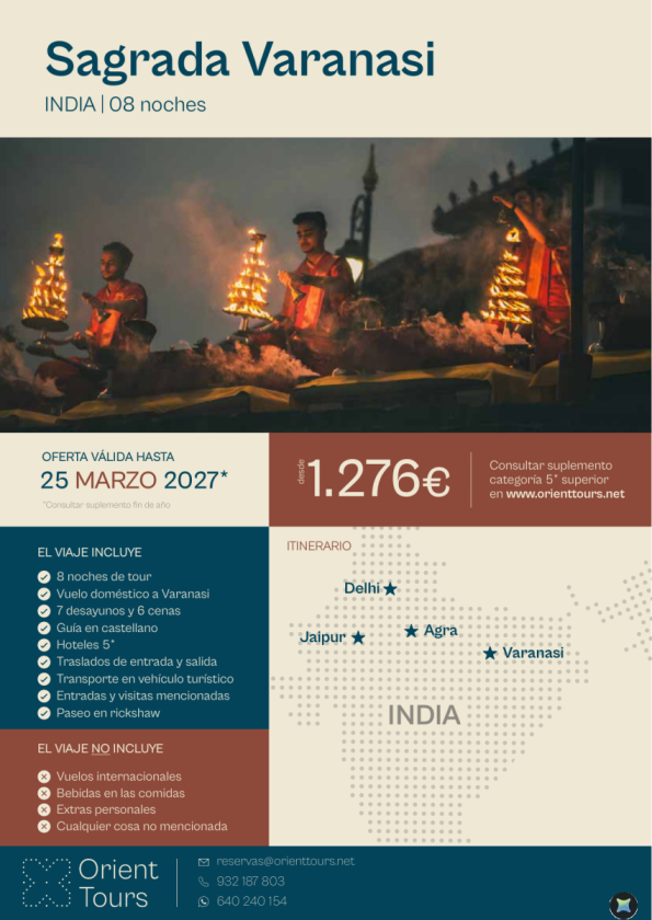 INDIA - Sagrada Varansi 8 noches desde 1.276 &euro; 
