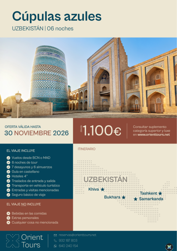 UZBEKISTÁN - Cúpulas azules 6 noches desde 1.100 &euro; 