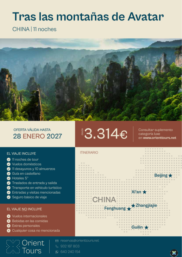 CHINA - Tras las montañas de Avatar 11 noches desde 3.314 &euro; 