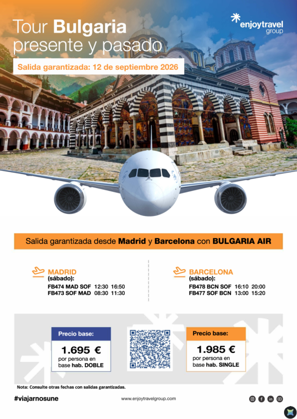 Salida garantizada BULGARIA 12/09 con vuelo incluido desde Madrid o Barcelona desde 1.695 &euro; 