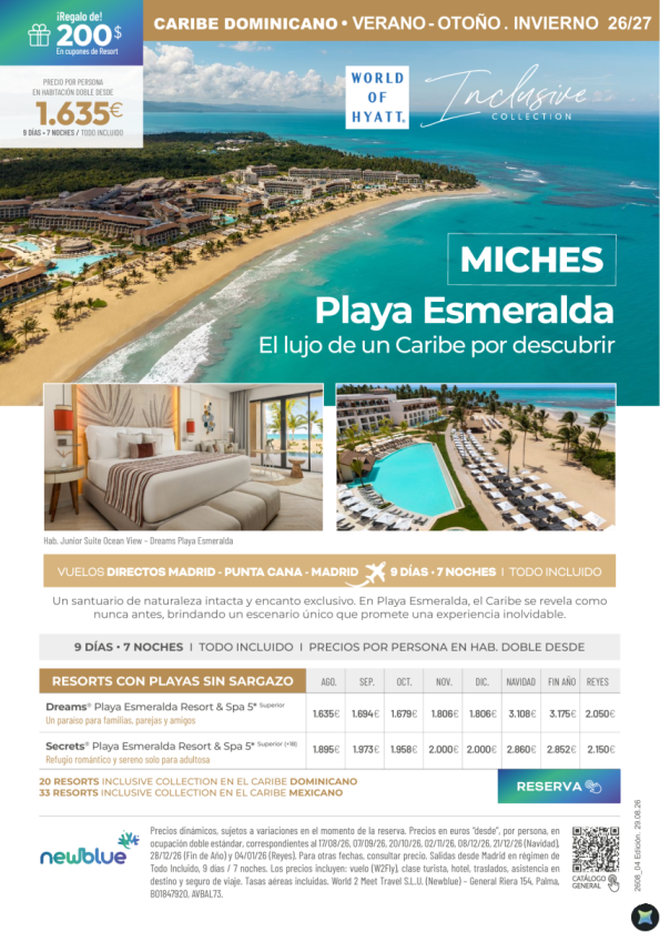 Miches · Playa Esmeralda | Verano, Navidad, Reyes y Semana Santa desde 1.635 &euro; 