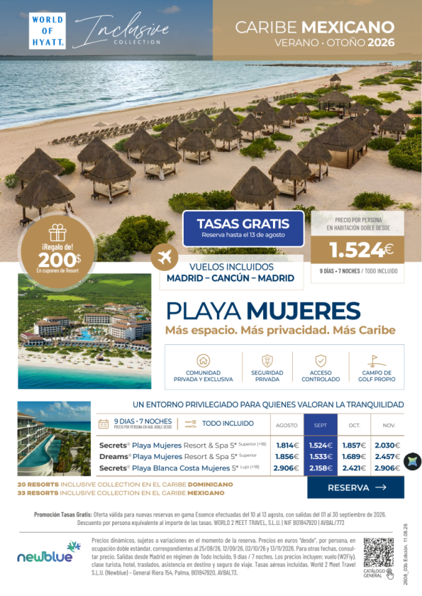 Playa Mujeres desde 1.524 &euro; 