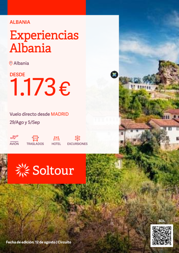 Experiencias Albania desde 1.173 &euro; , salidas 29 Agosto y 5 Septiembre desde Madrid