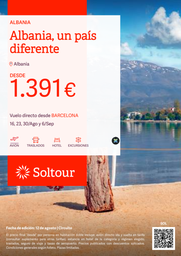 Albania, un país diferente desde 1.391 &euro; , salidas 16, 23, 30 Agosto y 6 Septiembre desde Barcelona