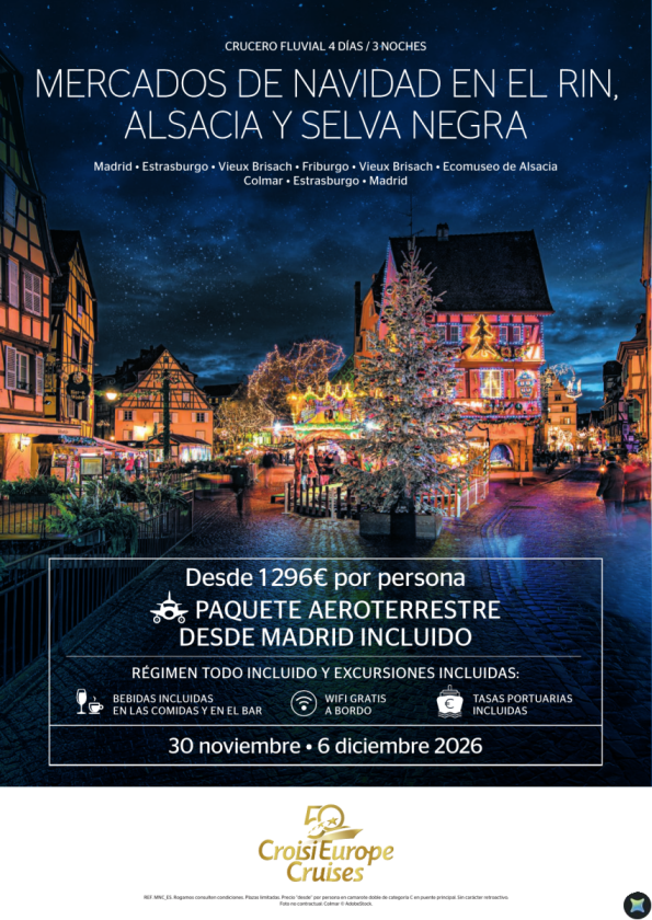 DESDE 1296 &euro; Con vuelos desde Madrid- Mercados de Navidad en el Rin, Alsacia y Selva Negra 4 dias/3 noches