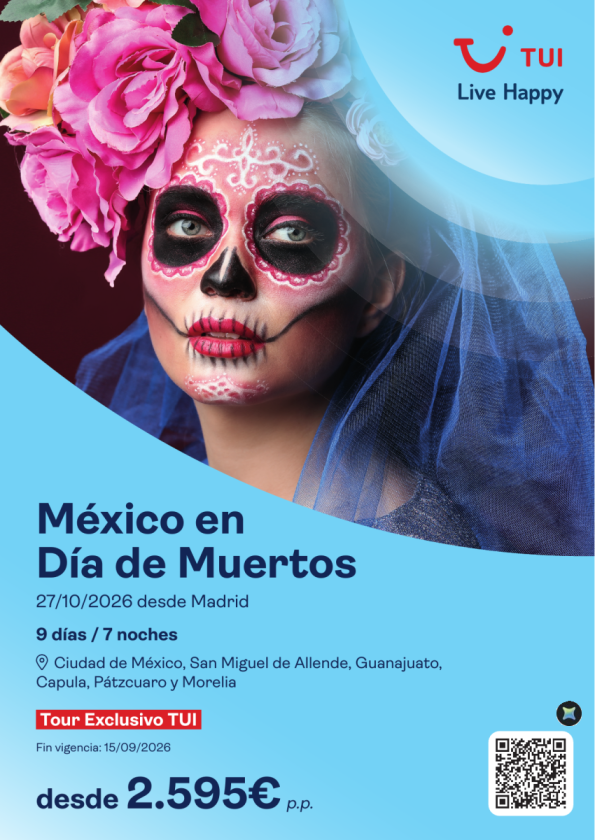 México en Día de Muertos. 9 días / 7 noches.Tour Exclusivo. 27/10 desde MAD desde 2.595 &euro; 