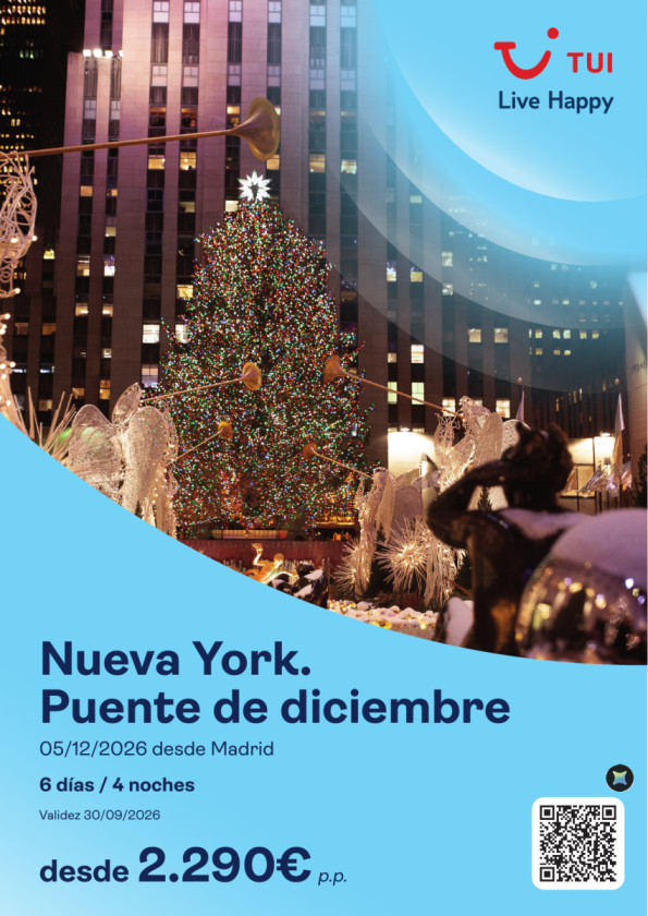 Nueva York. Puente de diciembre. 6 días / 4 noches. Tour Regular. 05/12 desde MAD desde 2.290 &euro; 