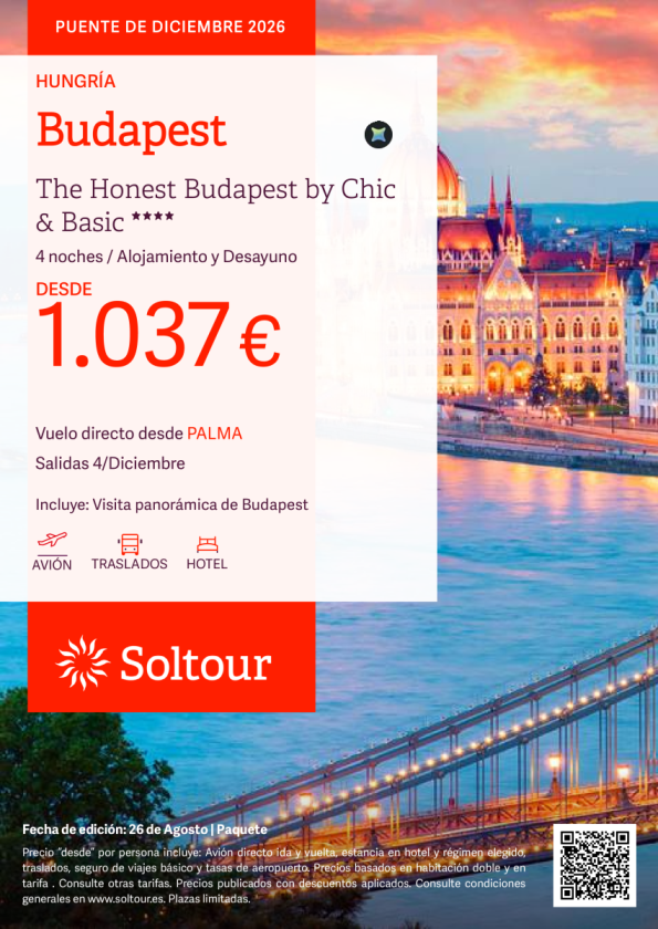 Budapest - Salida 4 de Diciembre desde Palma