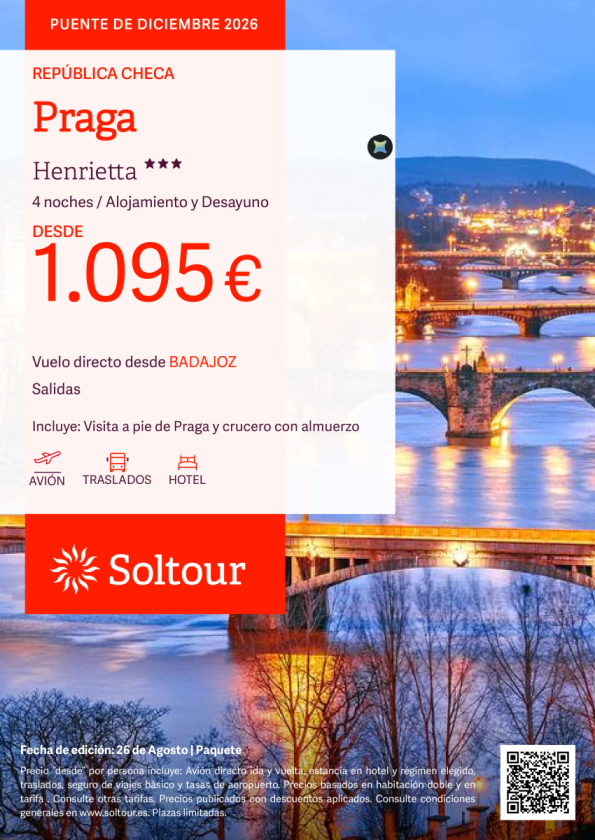 Praga -Salida 4 de Diciembre desde Badajoz