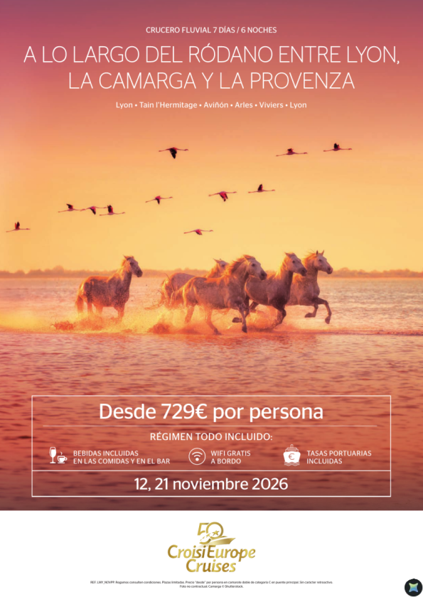 ULTIMAS PLAZAS Crucero a lo largo del Ródano - 7 dias - todo incluido - 12 y 21 noviembre