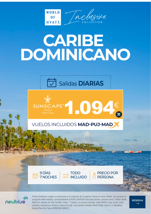 Descarga el Cartel de última hora Caribe Dominicano. Sunscape Coco desde 1.094 &euro; 