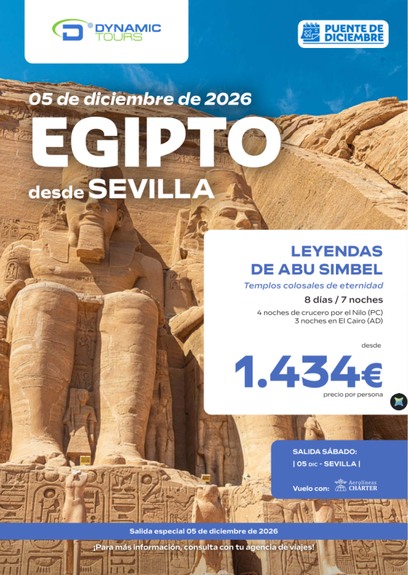  Egipto desde SEVILLA (?????? ?? ?????????)?salida: 05 DIC?--> desde 1.434 &euro; 