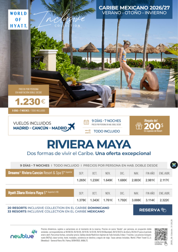 Riviera Maya en familia o solo para adultos · Salidas hasta abril de 2027 · 9D/7N · T.I Desde 1.230 &euro; ?? incl