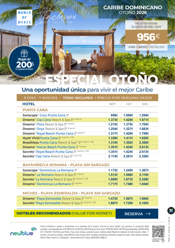 ¡Oportunidad Otoño Caribe Dominicano! Desde solo 956 &euro; 