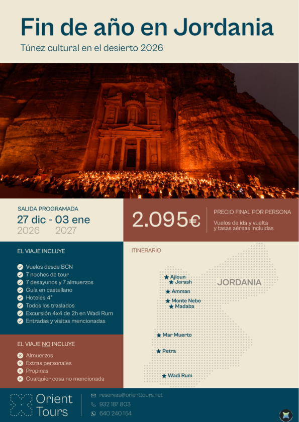 FIN DE AÑO - Jordania al completo 7 noches con vuelos incluidos por 2.095 &euro; 