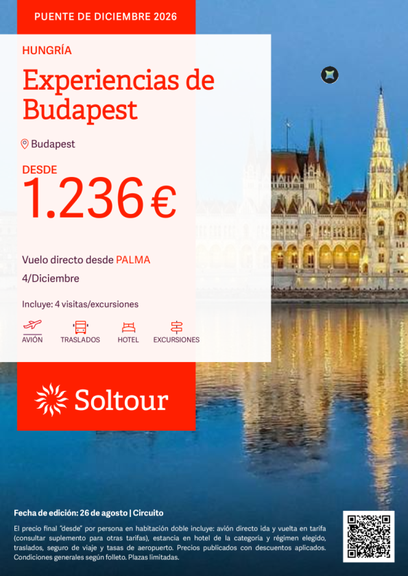 Experiencias de Budapest - Puente de Diciembre desde 1.236 &euro; , salida 4 de Diciembre desde Palma