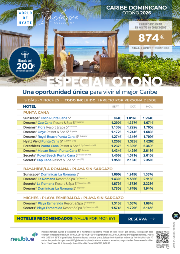¡Súper precio Caribe Dominicano! Desde solo 874 &euro; 