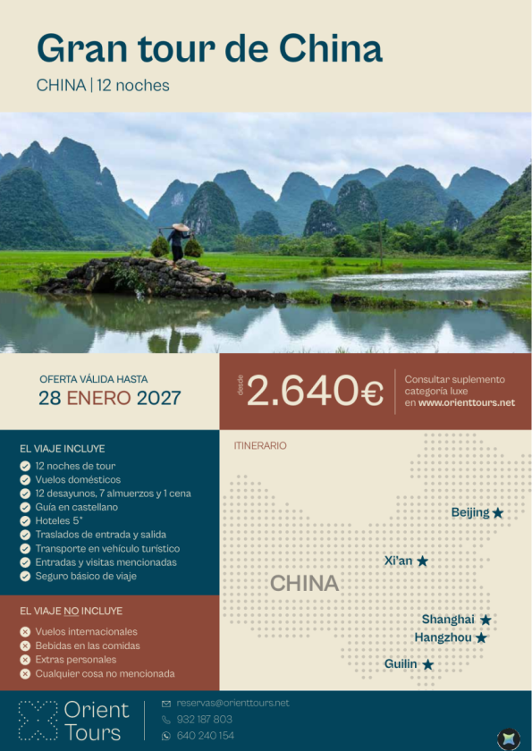 CHINA - Gran tour de China 12 noches desde 2.640 &euro; 