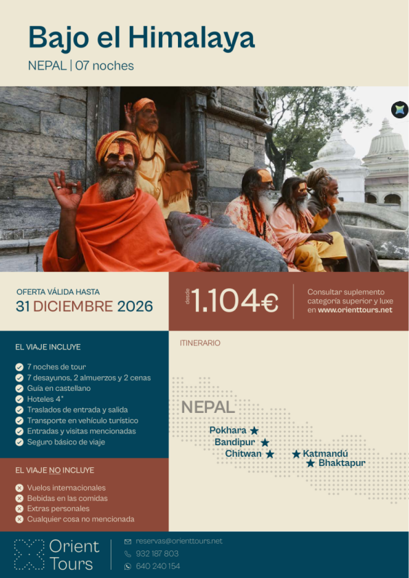 NEPAL - Bajo el Himalaya 07 noches desde 1.104 &euro; 
