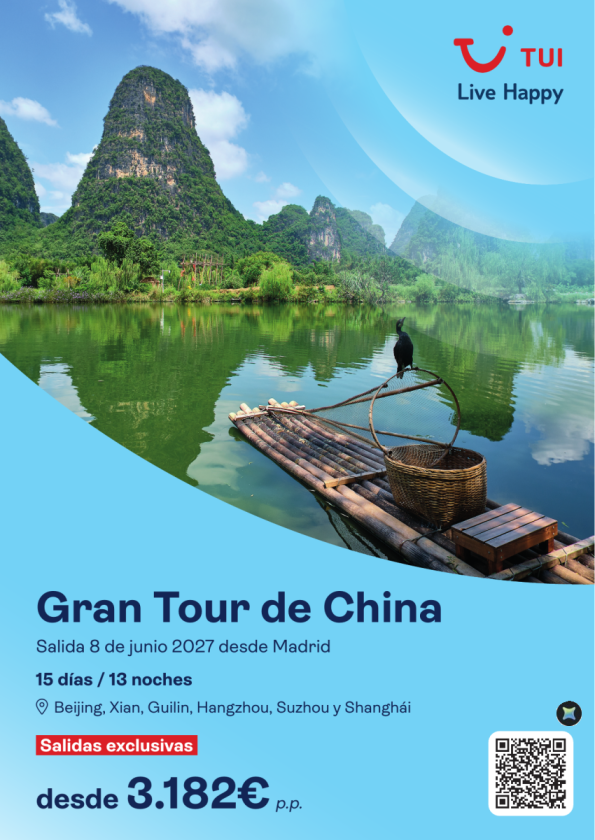 Exclusivo TUI. Gran Tour de China. 15 días / 13 noches. Salida 08/06 desde MAD desde 3.182 &euro; 